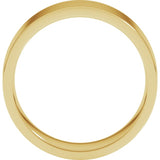 14K Yellow Gold 7 mm Lightweight Comfort-Fit Flat Band Size 8