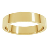10K Yellow Gold 4 mm Flat Band Size 6.5