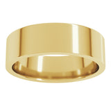 14K Yellow Gold 6 mm Lightweight Comfort-Fit Flat Band Size 6.5
