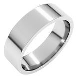 14K White Gold 6 mm Lightweight Comfort-Fit Flat Band Size 7