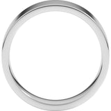 14K White Gold 6 mm Lightweight Comfort-Fit Flat Band Size 8.5