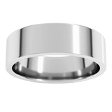 14K White Gold 6 mm Lightweight Comfort-Fit Flat Band Size 8.5