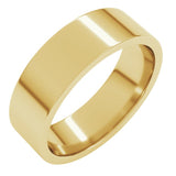 18K Yellow Gold 6 mm Lightweight Comfort-Fit Flat Band Size 8.5