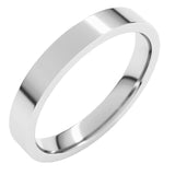 14K White Gold 3 mm Lightweight Comfort-Fit Flat Band Size 5