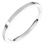 Platinum 1.5 mm Lightweight Comfort-Fit Flat Band Size 8.5