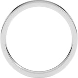 Sterling Silver 3 mm Lightweight Comfort-Fit Flat Band Size 8