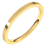 18K Yellow Gold 1.5 mm Flat Comfort Fit Light Band Size 9.5