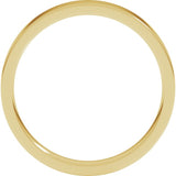18K Yellow Gold 3 mm Flat Comfort Fit Light Band Size 9.5