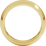 10K Yellow Gold 7 mm Comfort-Fit Half Round Band Size 12
