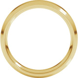 14K Yellow Gold 5 mm Beveled-Edge Comfort-Fit Flat Band Size 11.5