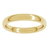 18K Yellow Gold 3 mm Comfort-Fit European-Style Band Size 6.5