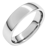 14K White Gold 5 mm Comfort-Fit European-Style Band Size 8.5