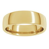 14K Yellow Gold 6 mm Comfort-Fit European-Style Band Size 8