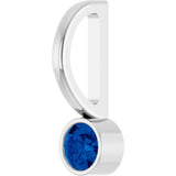 Sterling Silver Natural Blue Sapphire Charm/Pendant