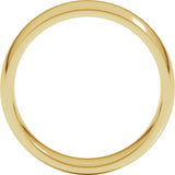 14K Yellow Gold 6 mm Lightweight Comfort-Fit Half Round Band Size 15