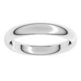 14K White Gold 3.5 mm Comfort-Fit Half Round Band Size 7