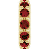 14K Yellow Gold Natural Mozambique Garnet Spacer Charm/Pendant