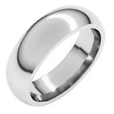 Platinum 6 mm Comfort-Fit Half Round Band Size 9