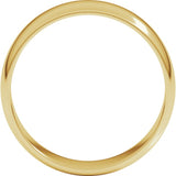 14K Yellow Gold 6 mm Lightweight Half Round Band Size 8.5