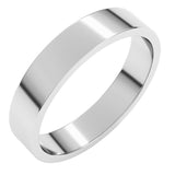 14K White Gold 4 mm Flat Band Size 5.5