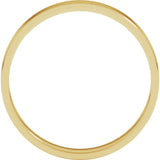 14K Yellow Gold 3 mm Ultra-Lightweight Flat Band Size 5