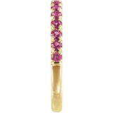 14K Yellow Gold Natural Pink Tourmaline Stackable Ring