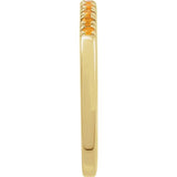 14K Yellow Gold Vermeil Natural Citrine Stackable Ring