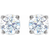 Sterling Silver 1/4 CTW Lab-Grown White Diamond Earrings