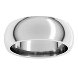 Sterling Silver 7 mm Comfort-Fit Half Round Band Size 13