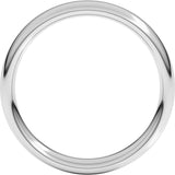 Platinum 4 mm Comfort-Fit European-Style Band Size 7