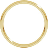 18K Yellow Gold 1.5 mm Comfort-Fit Full Round Band Size 3.5