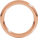 14K Rose Gold 2.5 mm Comfort-Fit Full Round Band Size 10