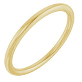 10K Yellow Gold 1.5 mm Comfort-Fit European-Style Band Size 7.5