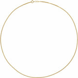 14K Yellow 1.3 mm Diamond-Cut Box 16" Chain