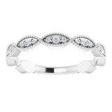 Platinum 1/5 CTW Natural Diamond Infinity-Inspired Anniversary Band