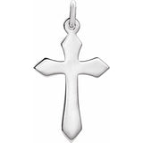 14K White Cross Pendant