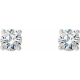 14K White Gold 1/5 CTW Lab-Grown Diamond 4-Prong Stud Earrings