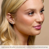 14K Yellow Gold 1/3 CTW Lab-Grown Diamond 4-Prong Stud Earrings