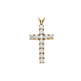 14K Yellow 1 1/4 CTW Lab-Grown Diamond Cross Pendant