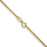 14K 18 inch 1.4mm Curb  with Spring Ring Clasp Pendant Chain