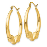 14k Polished Ram Hoop Earrings