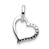 14k White Gold 1/15ct. Diamond Heart Pendant