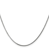 14K White Gold 20 inch 1.4mm Curb  with Spring Ring Clasp Pendant Chain