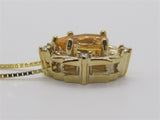 Fancy Citrine and Diamond Pendant