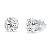 Uneek Signature Collection Solitaire Round Diamond Stud Earrings