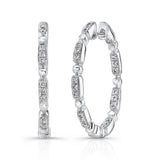 Uneek Rodeo Petite Inside-Out Diamond Hoop Earrings