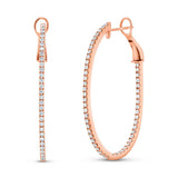 Uneek Chatterley Collection 1-Row Hoop Earrings