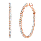 Uneek Chatterley Collection 1-Row Hoop Earrings