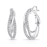 Uneek Chatterley Collection Twist Hoop Earrings