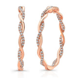 Uneek Loma Linda Inside-Out Diamond Hoop Earrings